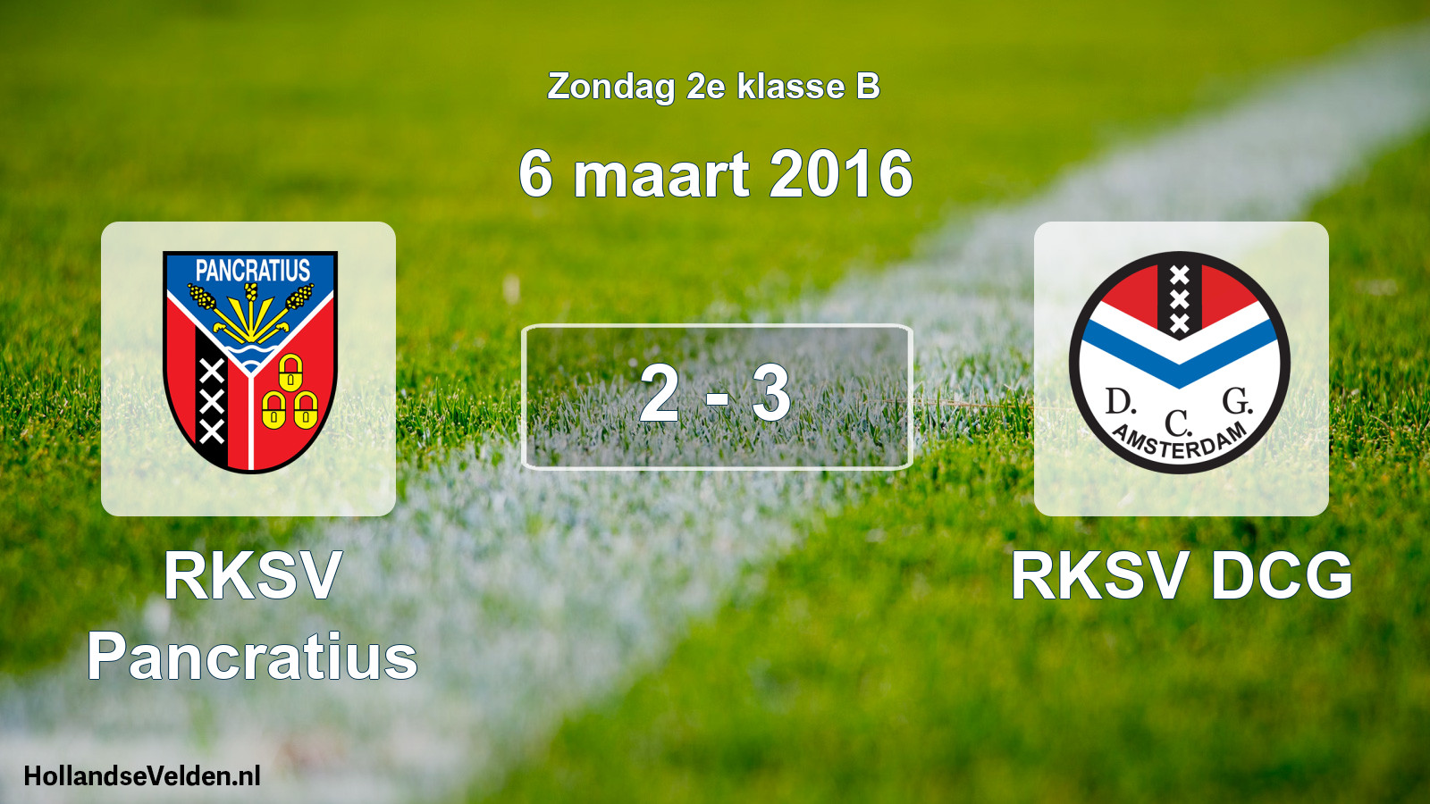 Total number of matches played: RKSV Pancratius - RKSV DCG 2 - 3 (6 March 2016)