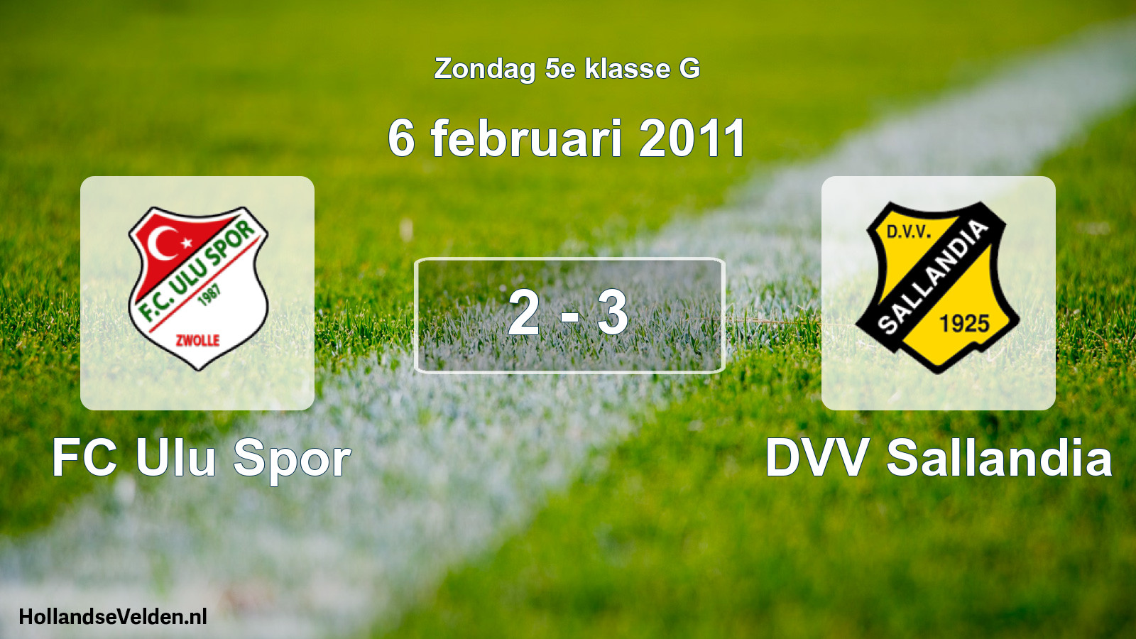Total number of matches played: FC Ulu Spor - DVV Sallandia 2 - 3 (6 February 2011)