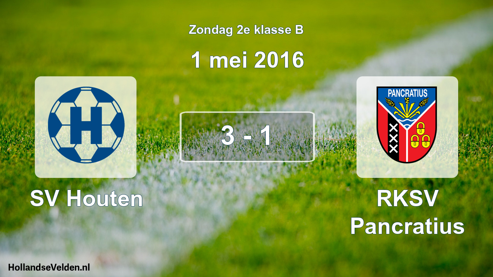 Total number of matches played: SV Houten - RKSV Pancratius 3 - 1 (1 May 2016)