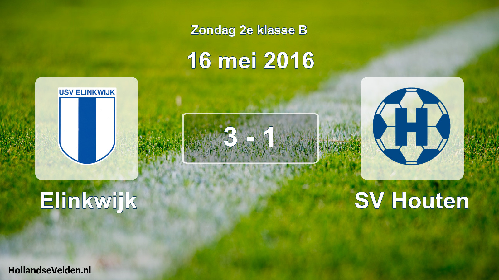 Total number of matches played: Elinkwijk - SV Houten 3 - 1 (16 May 2016)