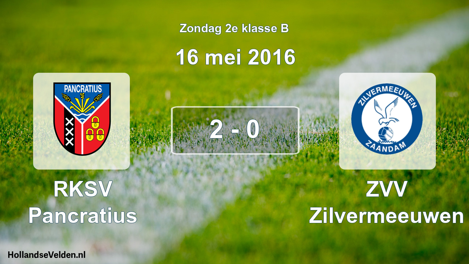 Total number of matches played: RKSV Pancratius - ZVV Zilvermeeuwen 2 - 0 (16 May 2016)