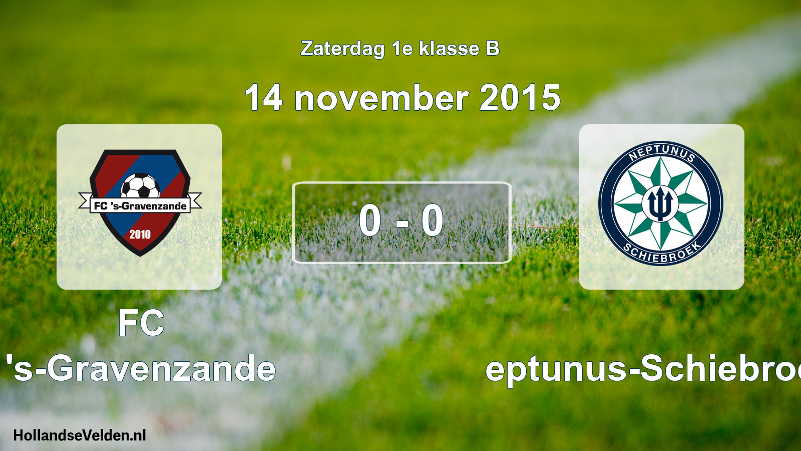 Total number of matches played: FC 's-Gravenzande - Neptunus-Schiebroek 0 - 0 (14 November 2015)