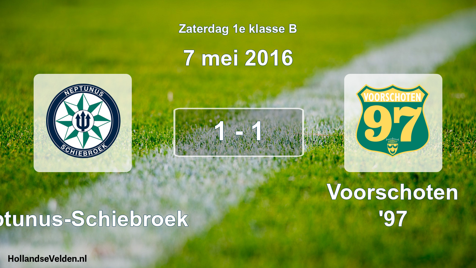 Total number of matches played: Neptunus-Schiebroek - Voorschoten '97 1 - 1 (7 May 2016)