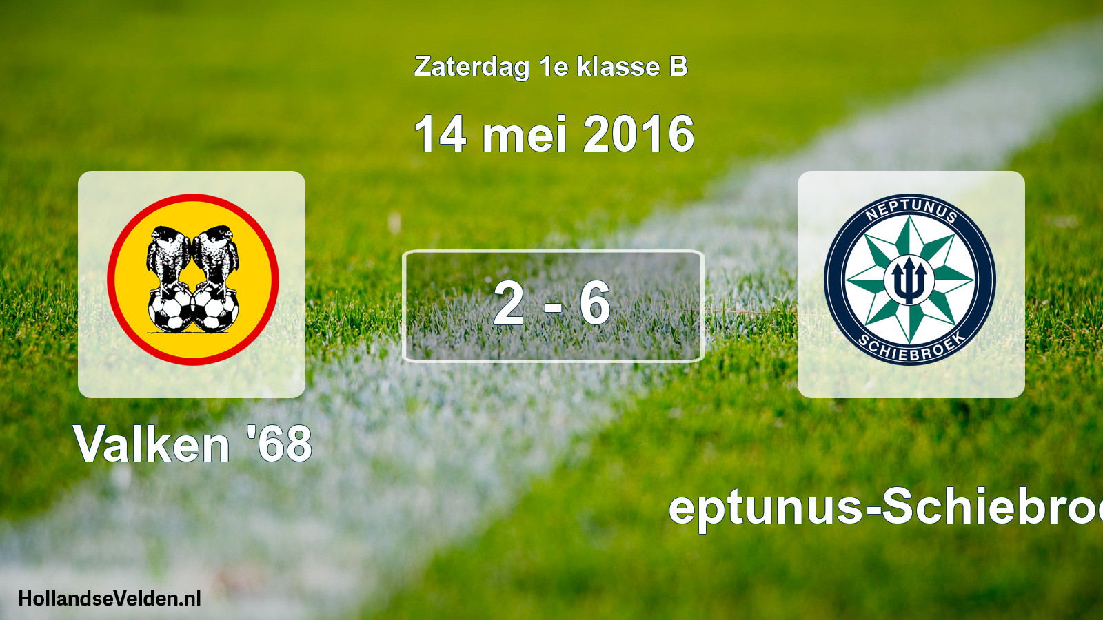 Total number of matches played: Valken '68 - Neptunus-Schiebroek 2 - 6 (14 May 2016)