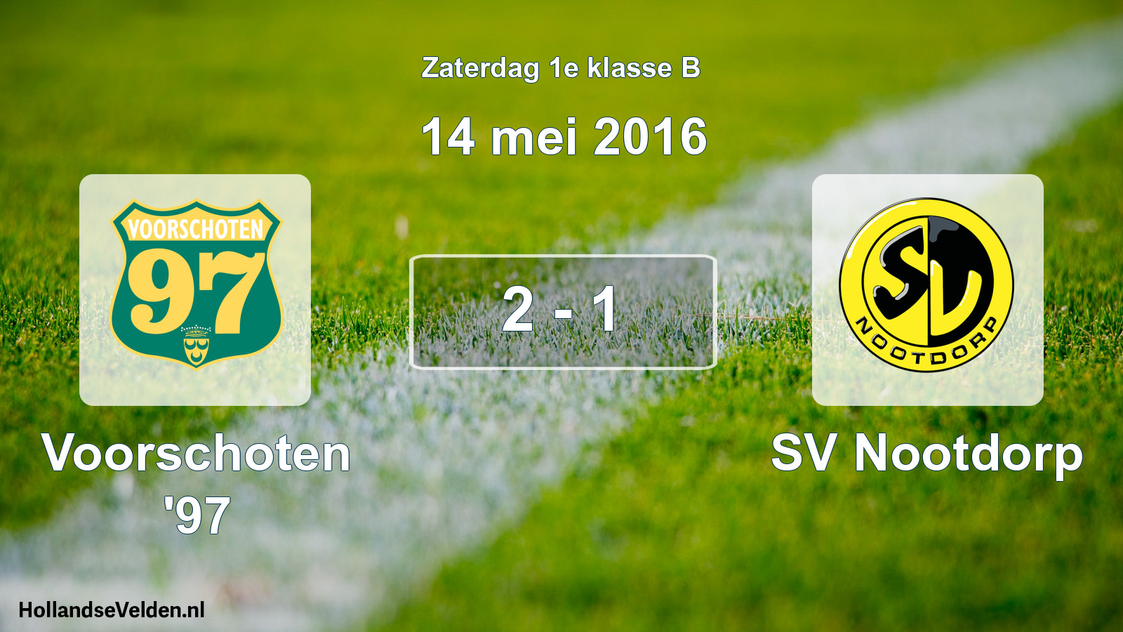 Total number of matches played: Voorschoten '97 - SV Nootdorp 2 - 1 (14 May 2016)