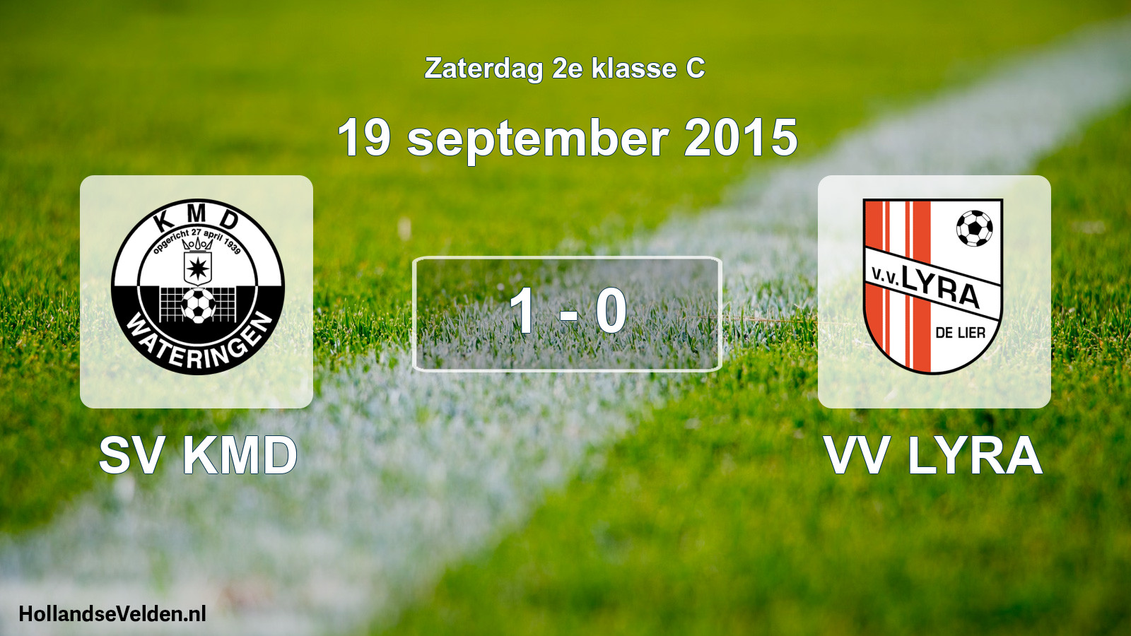 Total number of matches played: SV KMD - VV LYRA 1 - 0 (19 September 2015)