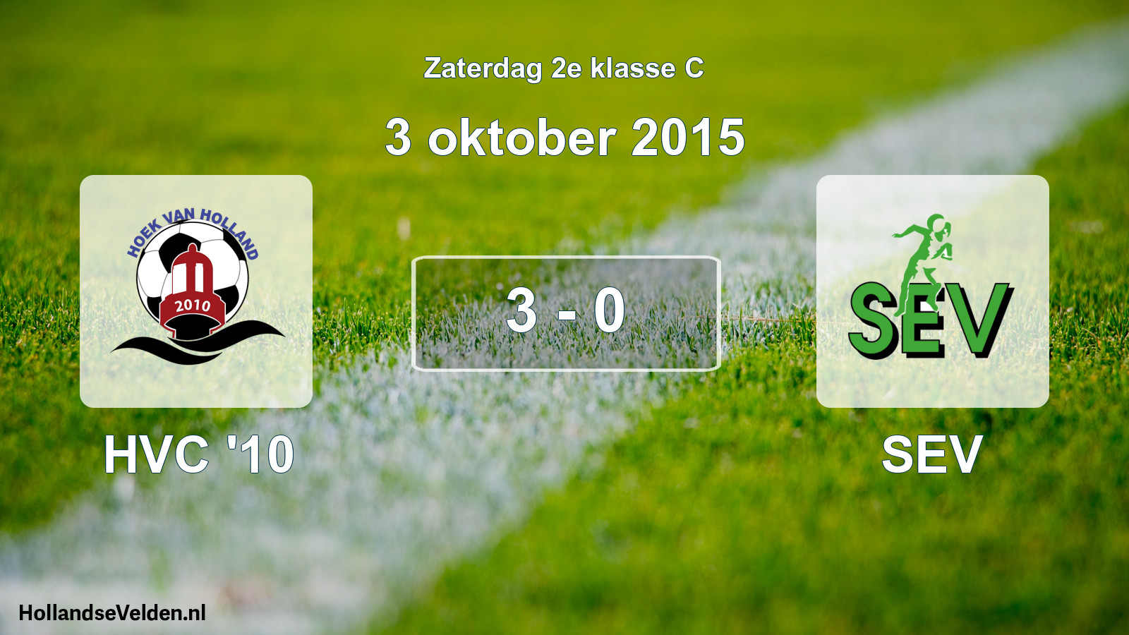 Total number of matches played: HVC '10 - SEV 3 - 0 (3 October 2015)