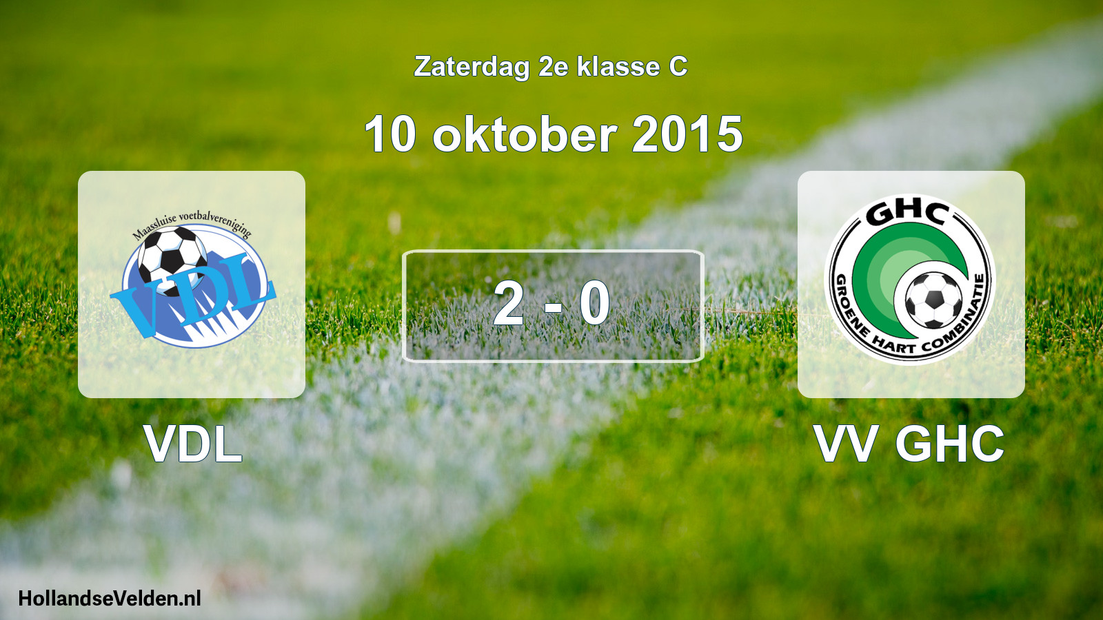 Total number of matches played: VDL - VV GHC 2 - 0 (10 October 2015)