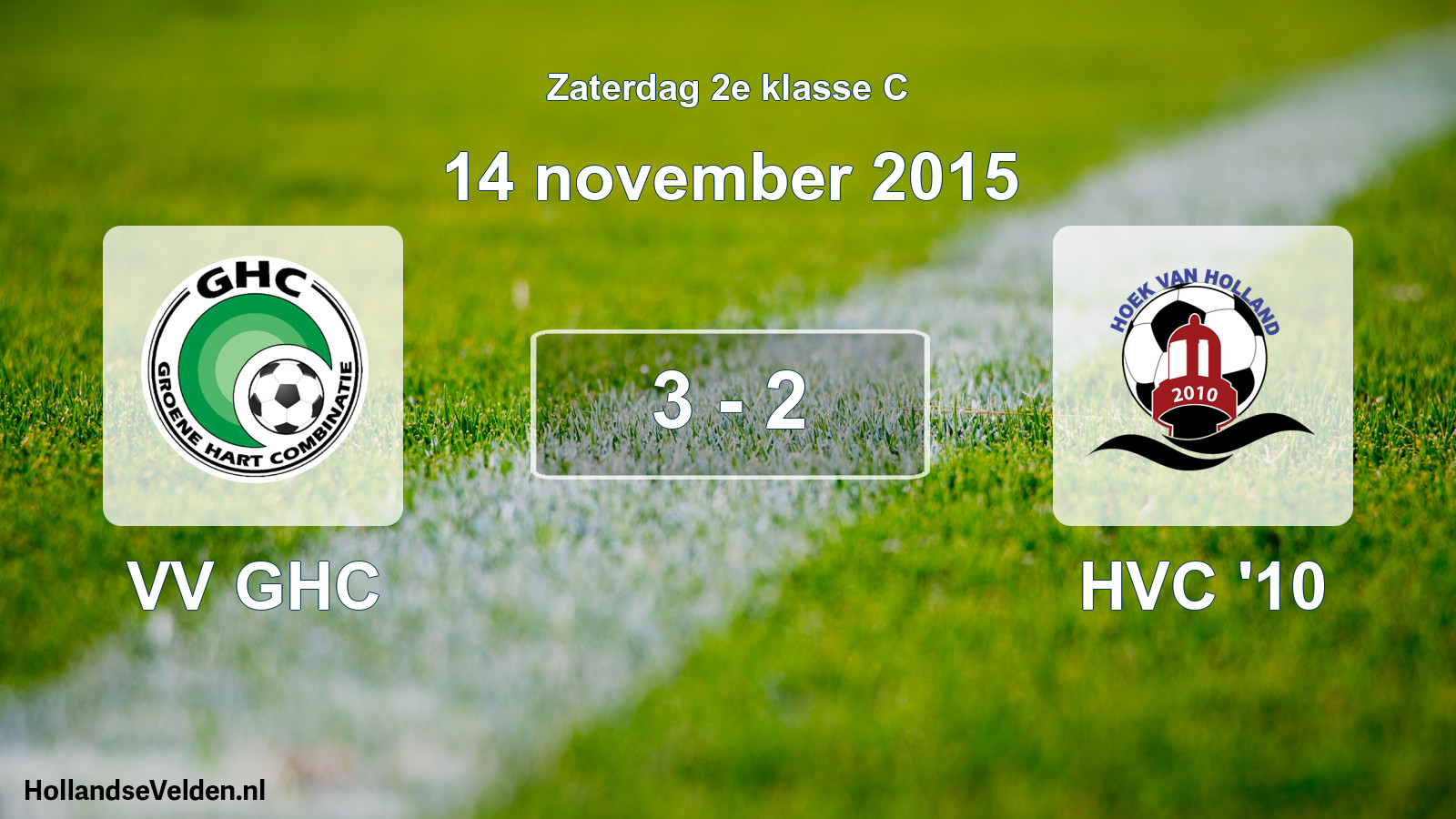 Total number of matches played: VV GHC - HVC '10 3 - 2 (14 November 2015)
