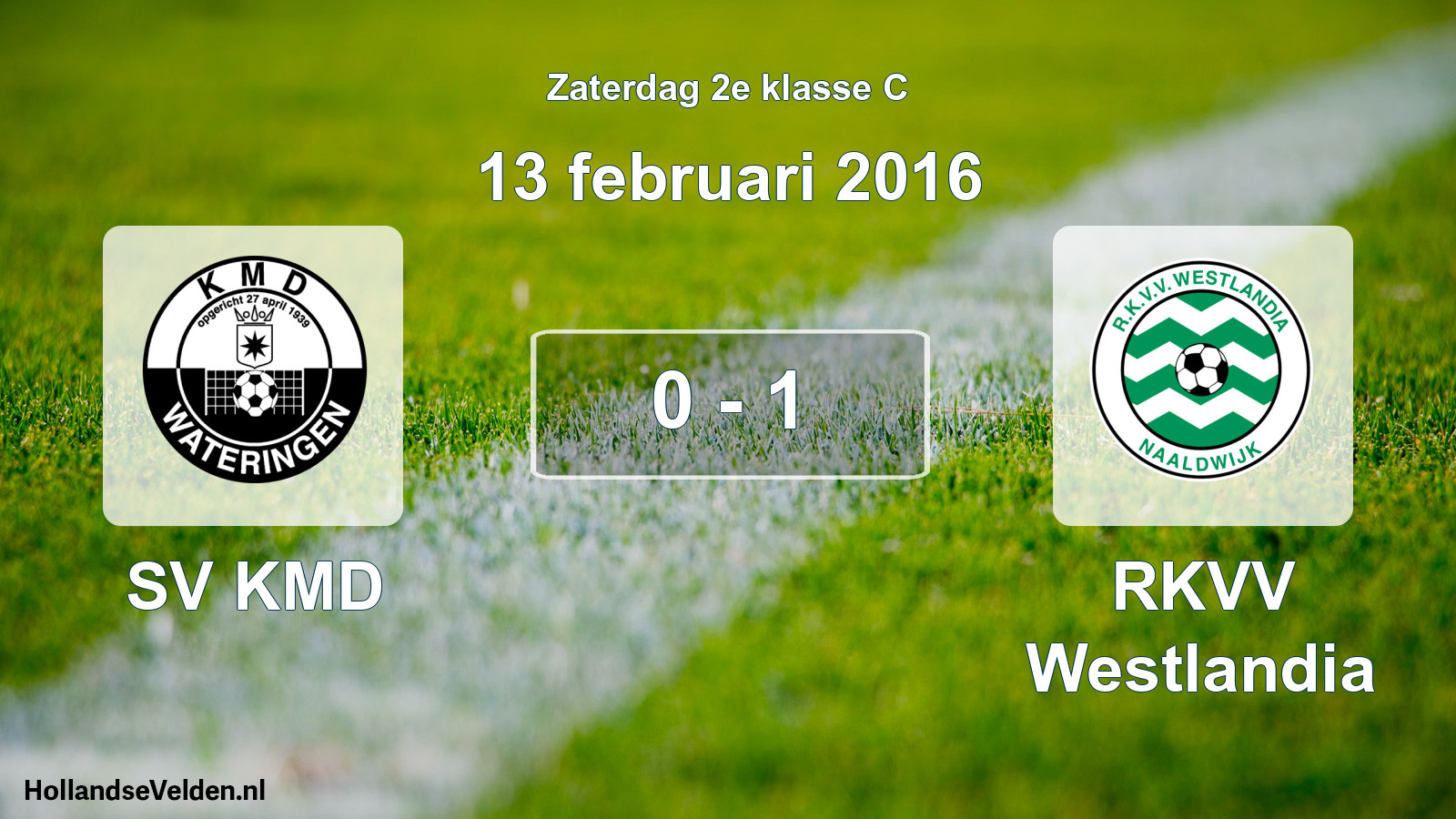 Total number of matches played: SV KMD - RKVV Westlandia 0 - 1 (13 February 2016)