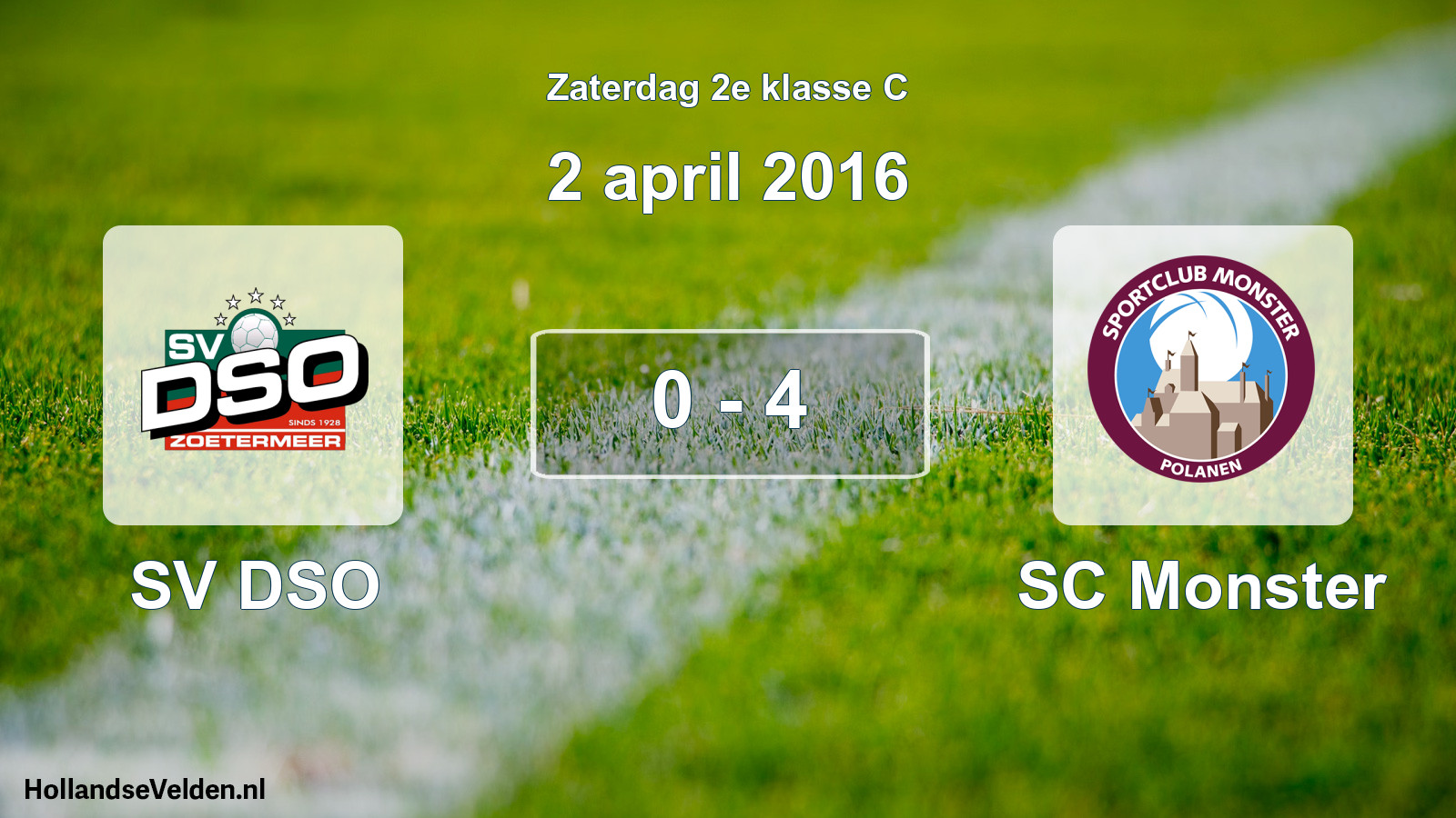 Total number of matches played: SV DSO - SC Monster 0 - 4 (2 April 2016)