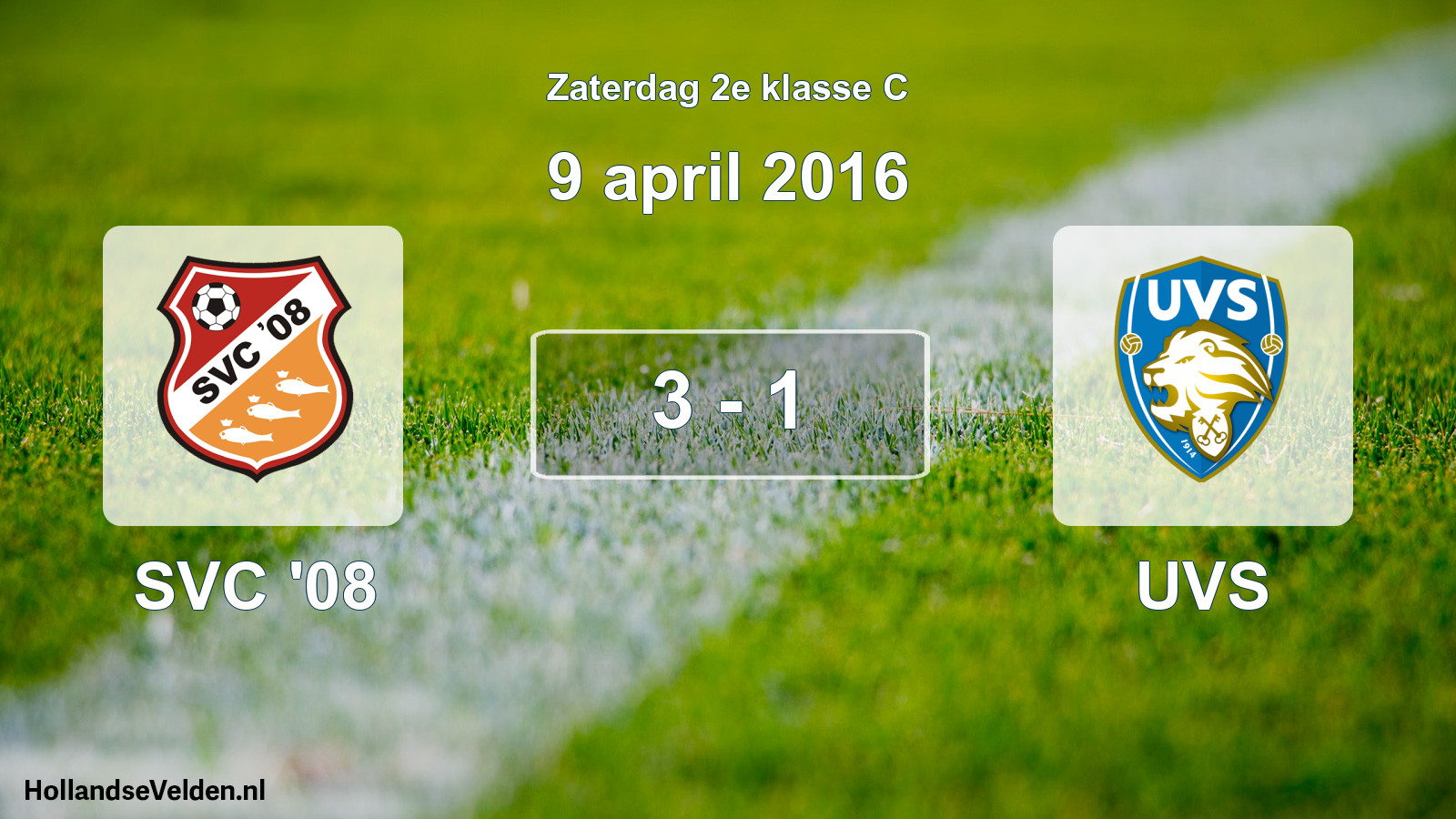 Total number of matches played: SVC '08 - UVS 3 - 1 (9 April 2016)