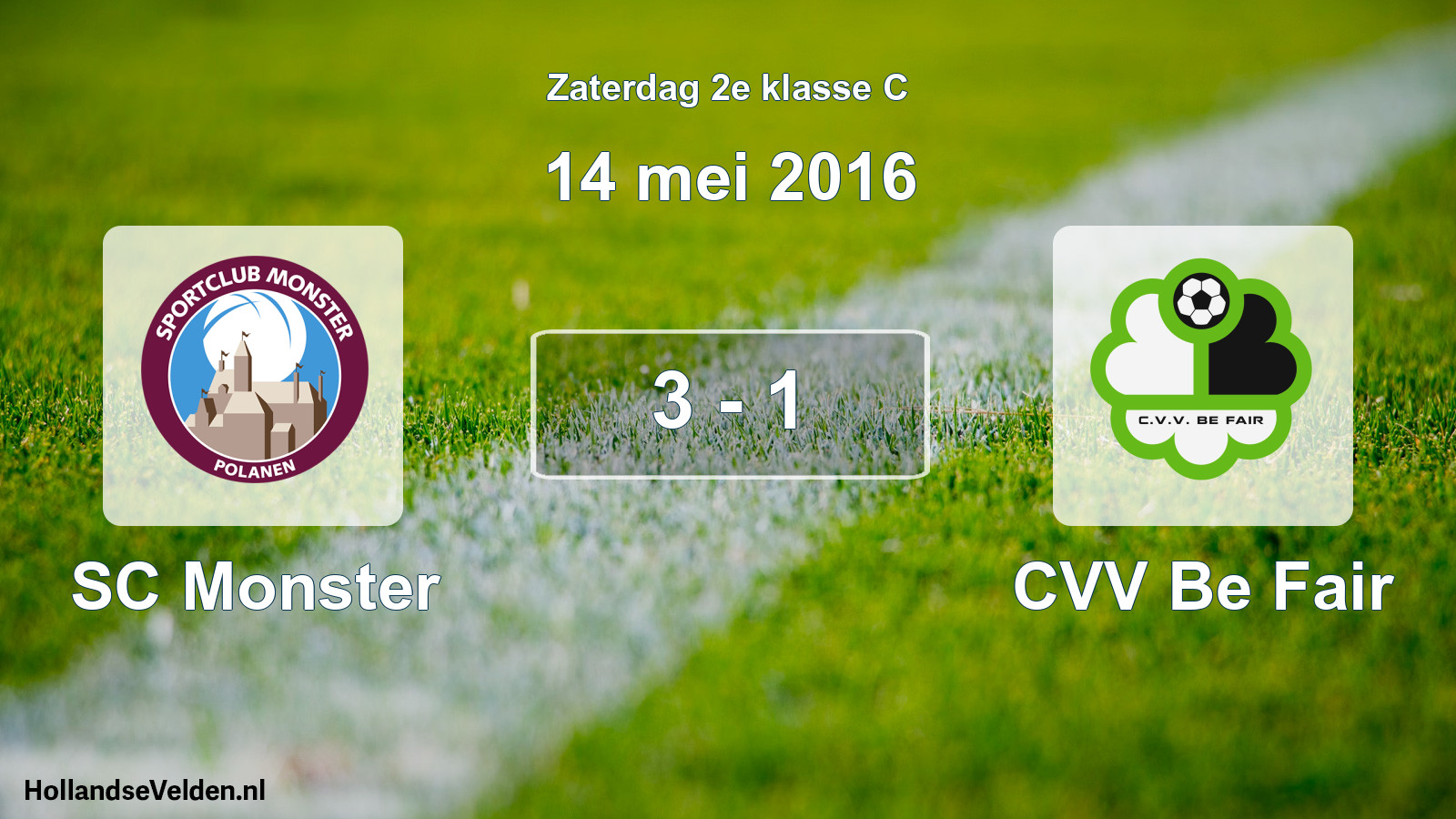 Total number of matches played: SC Monster - CVV Be Fair 3 - 1 (14 May 2016)