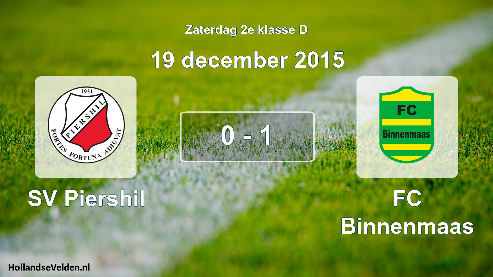 Total number of matches played: SV Piershil - FC Binnenmaas 0 - 1 (19 December 2015)