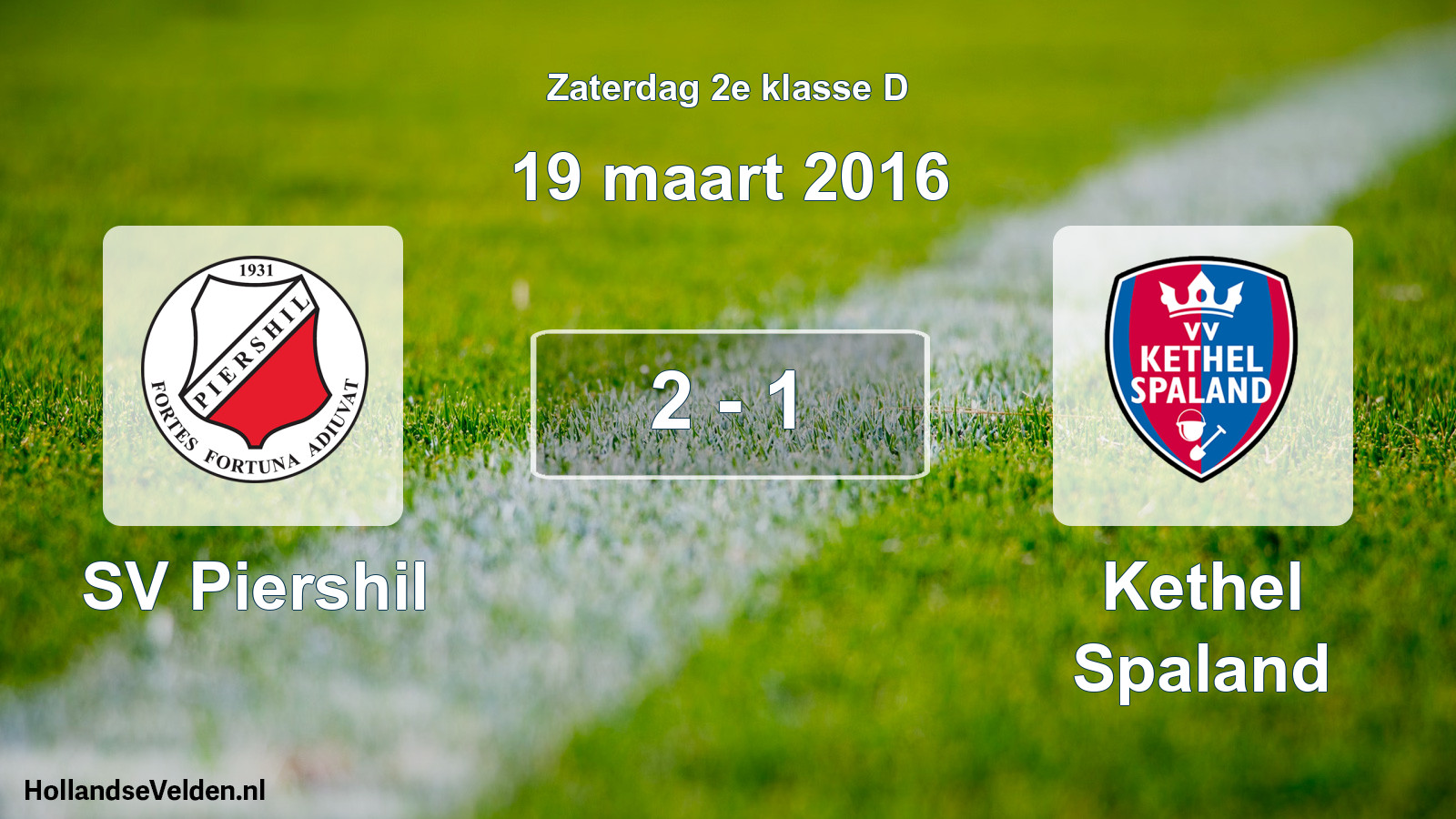 Total number of matches played: SV Piershil - Kethel Spaland 2 - 1 (19 March 2016)