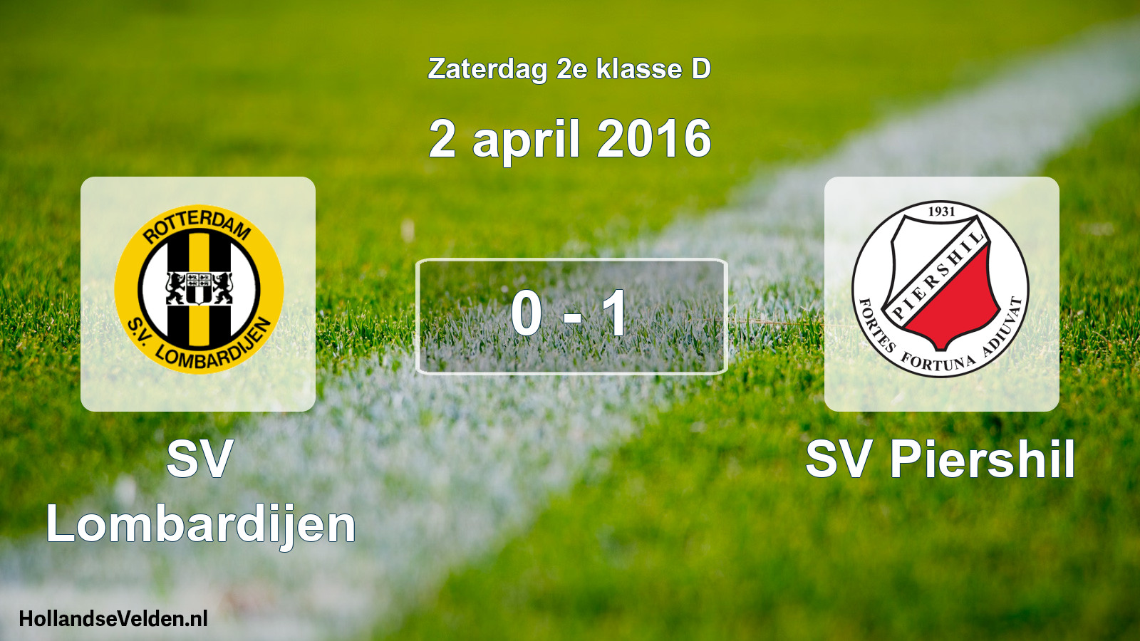 Total number of matches played: SV Lombardijen - SV Piershil 0 - 1 (2 April 2016)