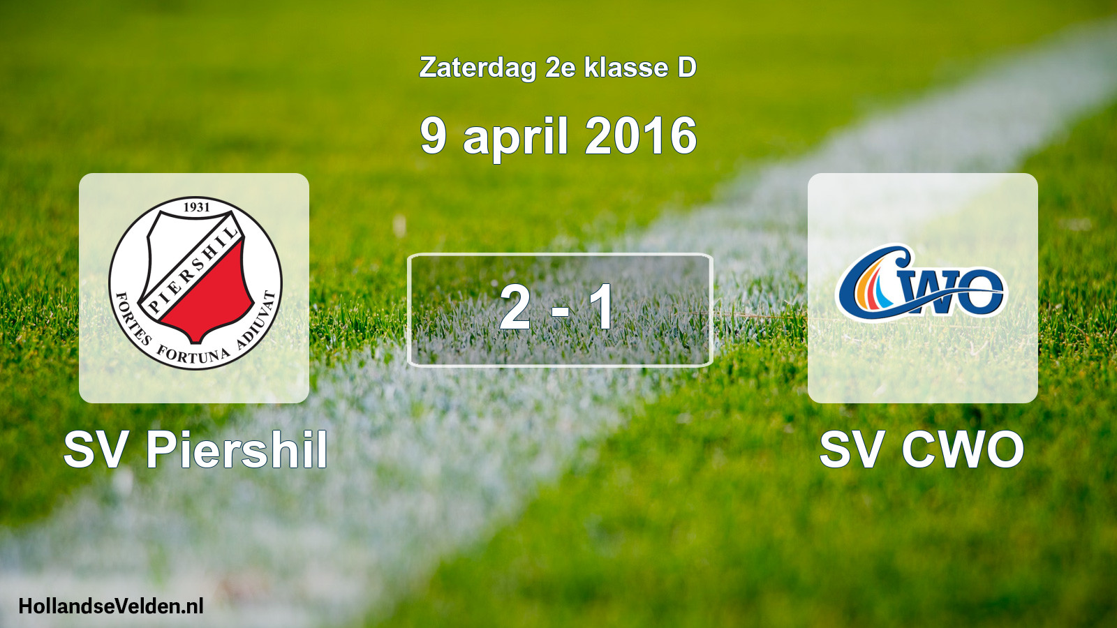 Total number of matches played: SV Piershil - SV CWO 2 - 1 (9 April 2016)