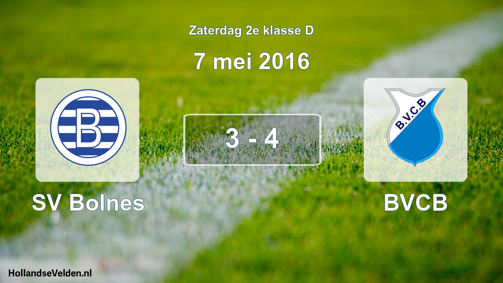 Total number of matches played: SV Bolnes - BVCB 3 - 4 (7 May 2016)