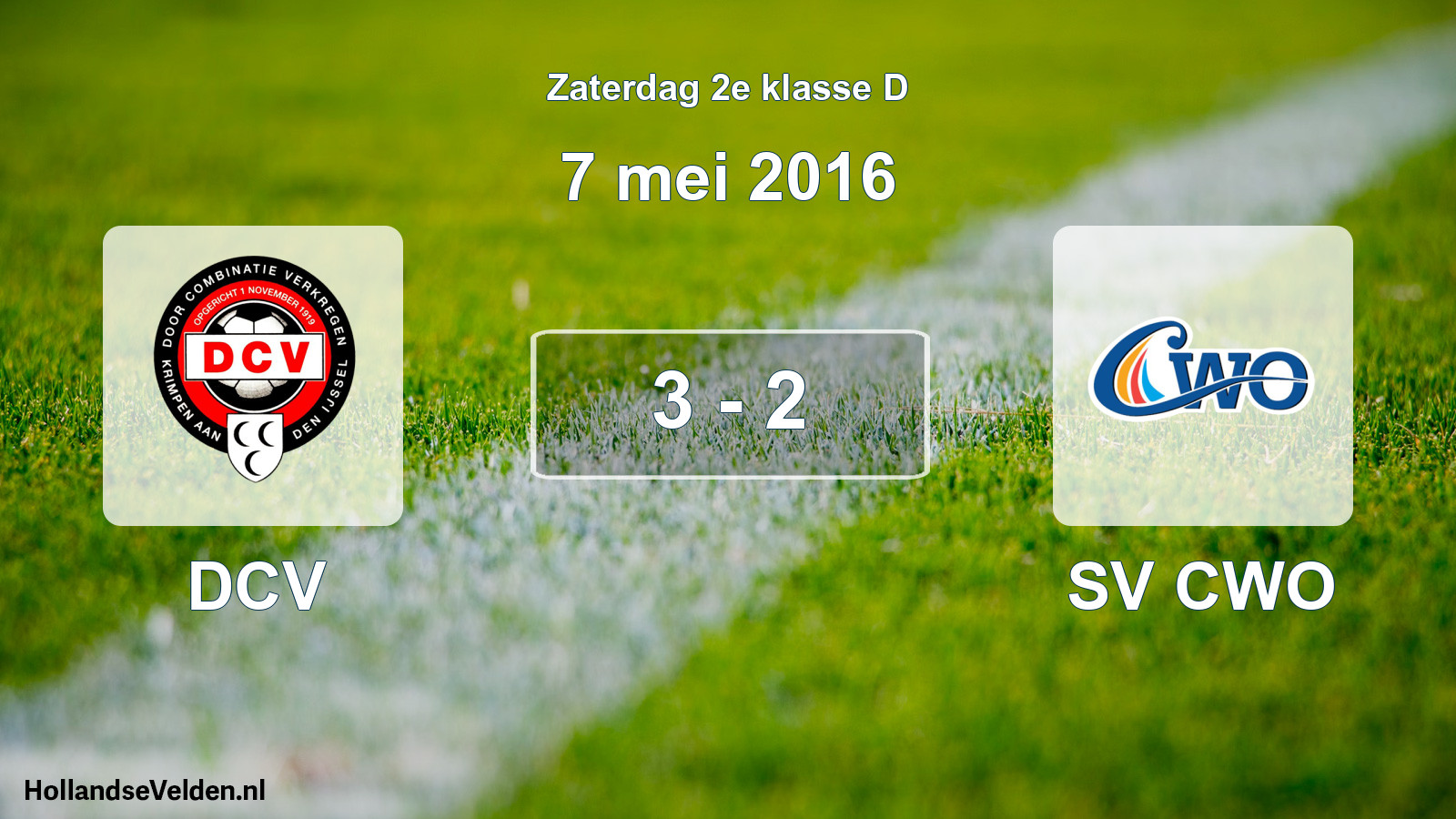 Total number of matches played: DCV - SV CWO 3 - 2 (7 May 2016)
