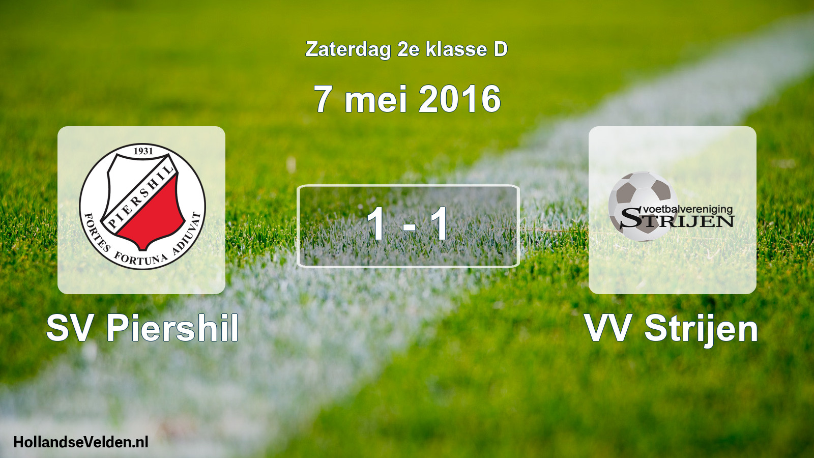 Total number of matches played: SV Piershil - VV Strijen 1 - 1 (7 May 2016)