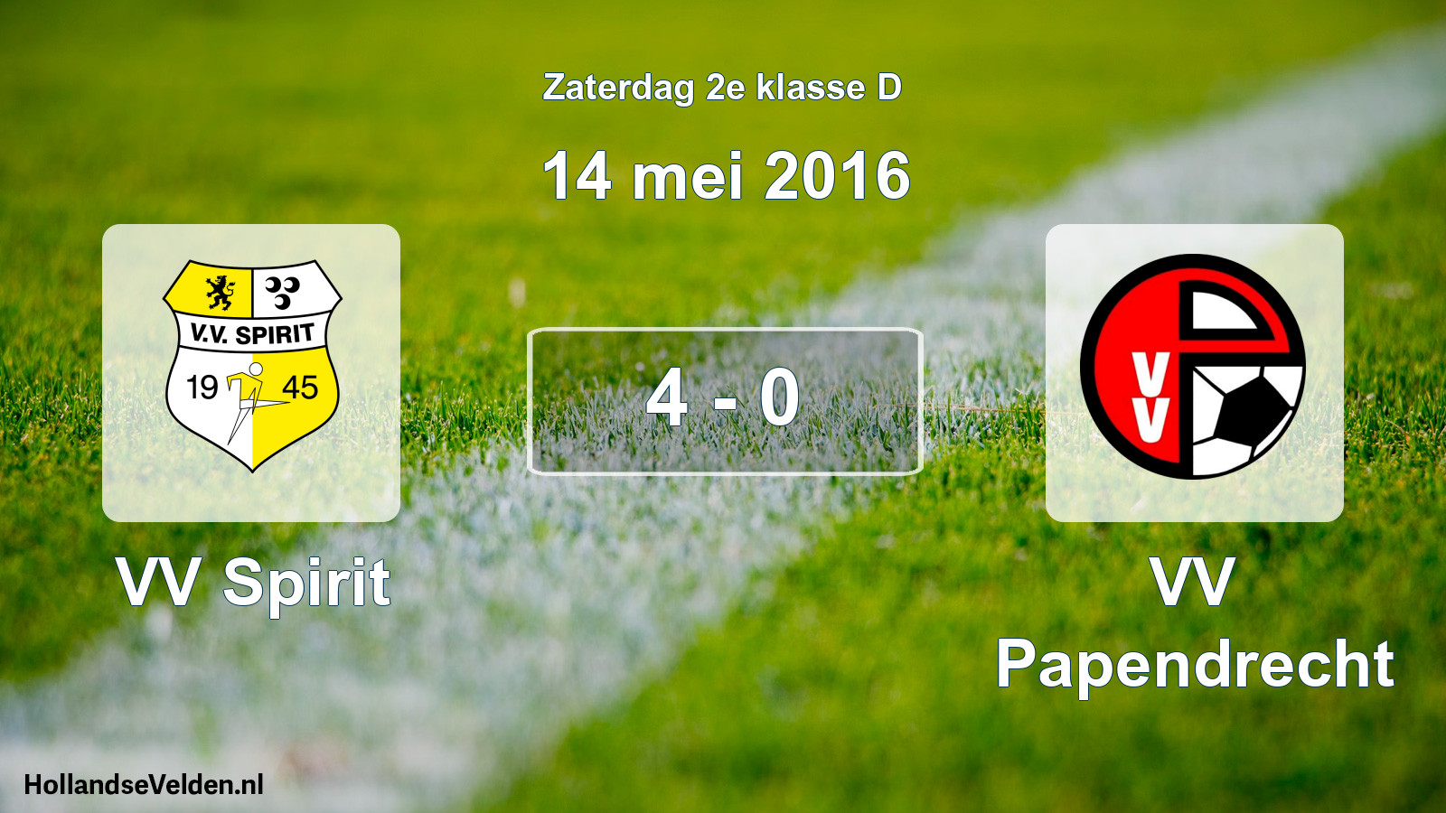 Total number of matches played: VV Spirit - VV Papendrecht 4 - 0 (14 May 2016)