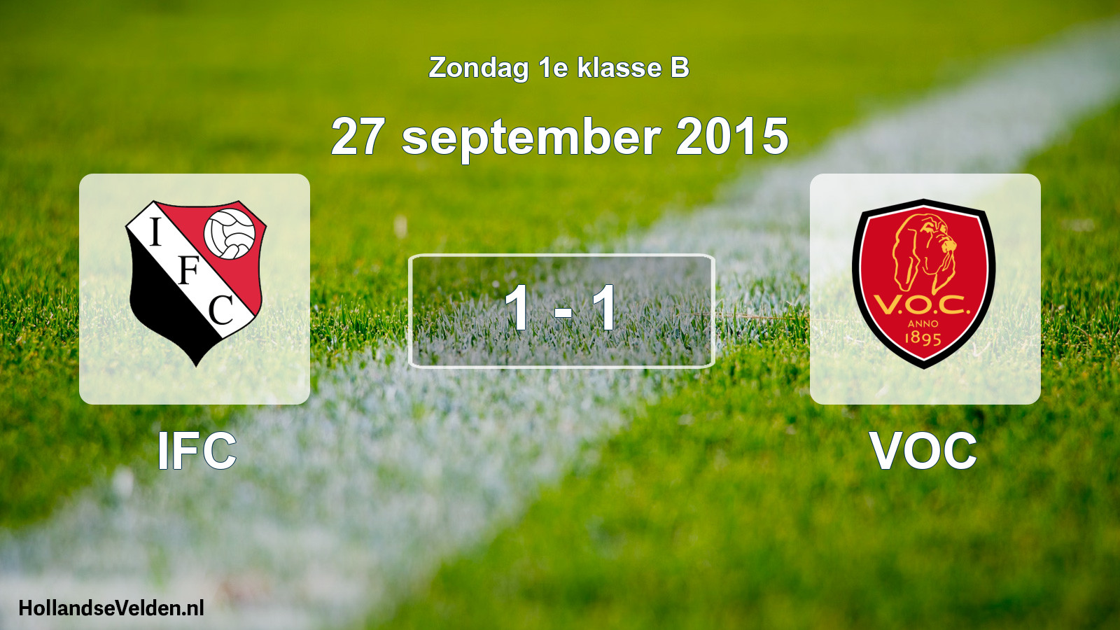 Total number of matches played: IFC - VOC 1 - 1 (27 September 2015)