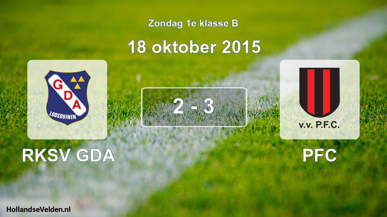 Total number of matches played: RKSV GDA - PFC 2 - 3 (18 October 2015)