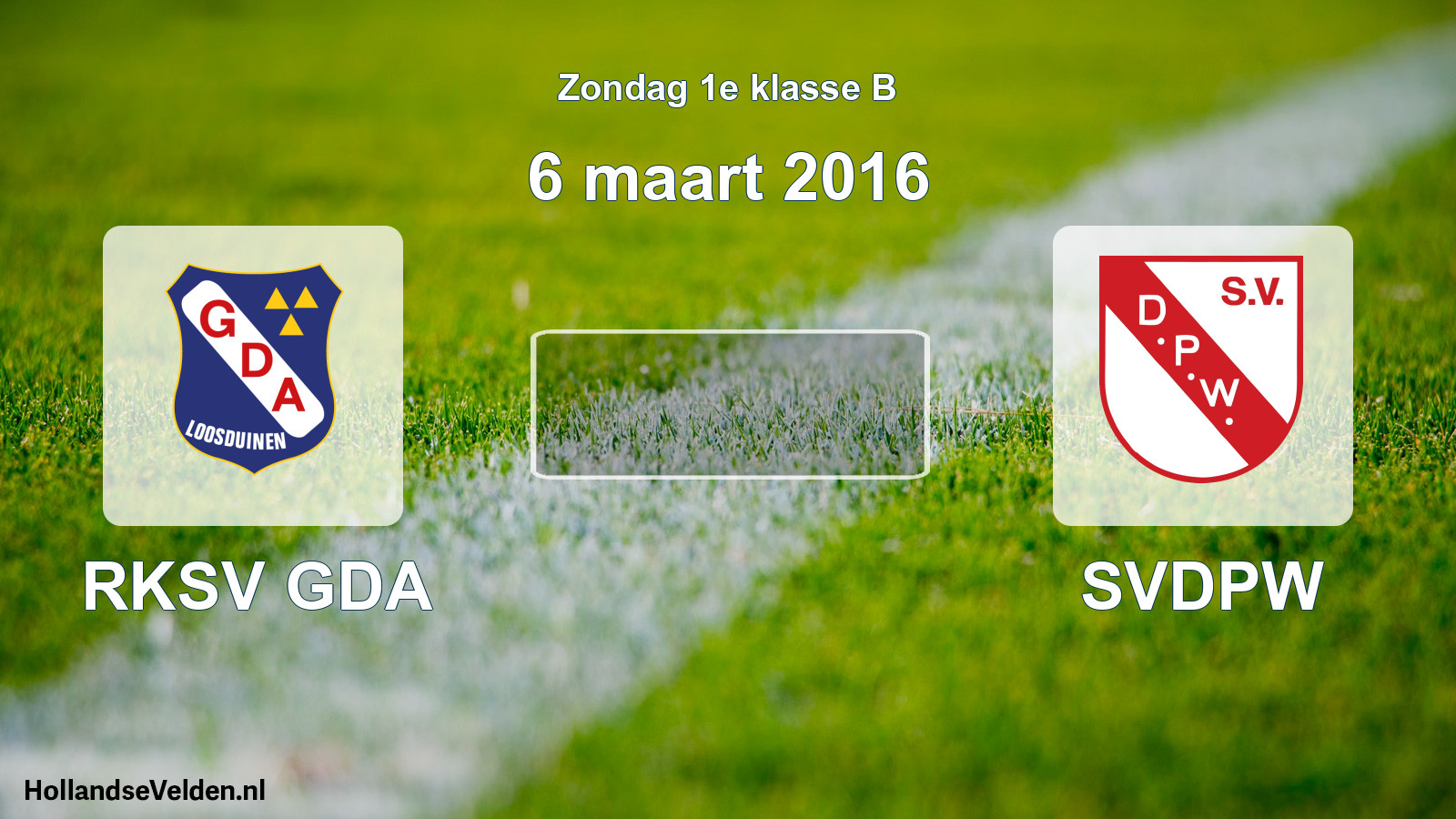 Scheduled Match: RKSV GDA - SVDPW (6 March 2016)