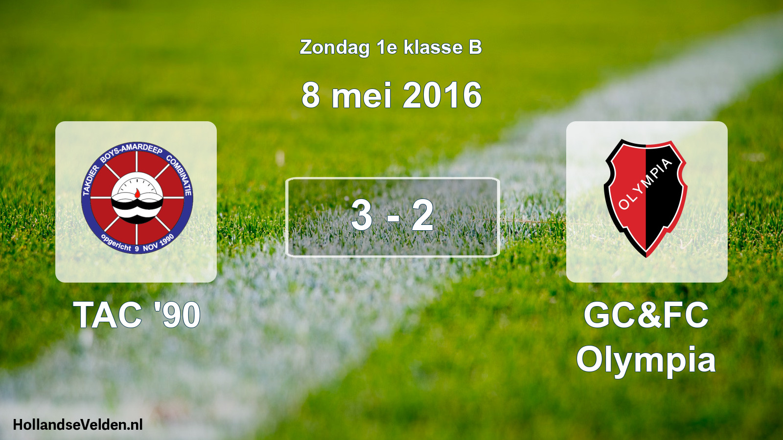 Total number of matches played: TAC '90 - GC&FC Olympia 3 - 2 (8 May 2016)