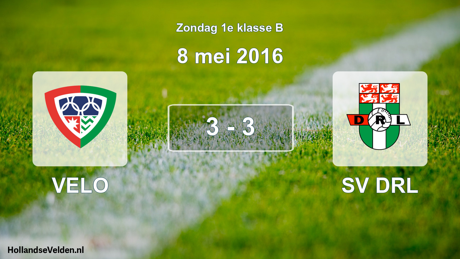 Total number of matches played: VELO - SV DRL 3 - 3 (8 May 2016)