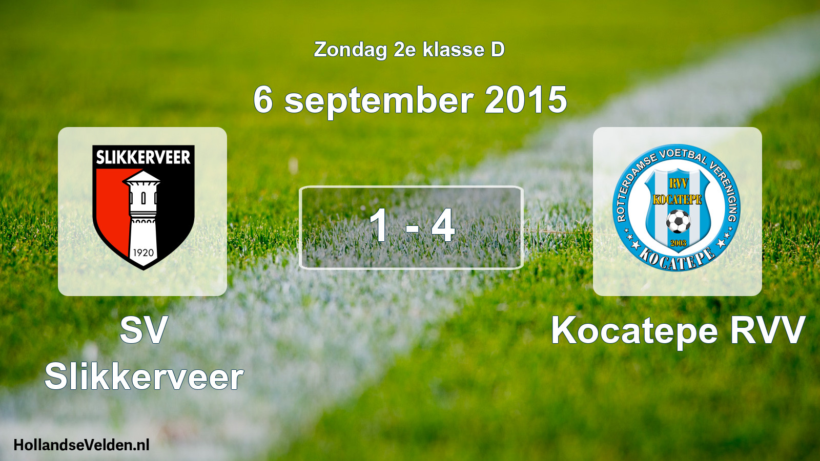 Total number of matches played: SV Slikkerveer - Kocatepe RVV 1 - 4 (6 September 2015)