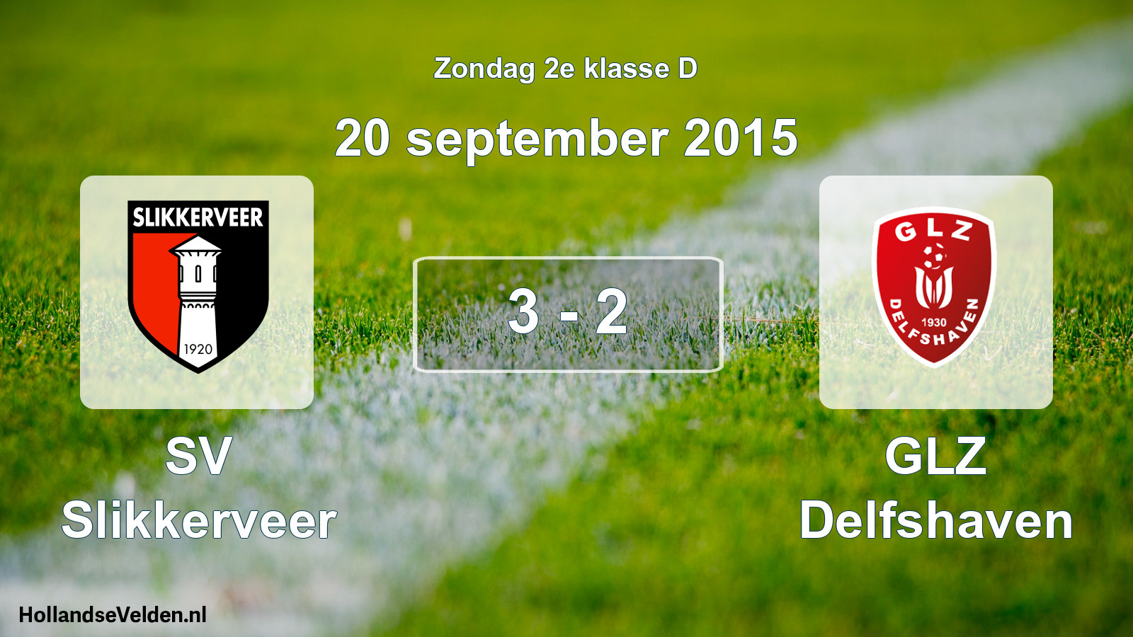 Total number of matches played: SV Slikkerveer - GLZ Delfshaven 3 - 2 (20 September 2015)