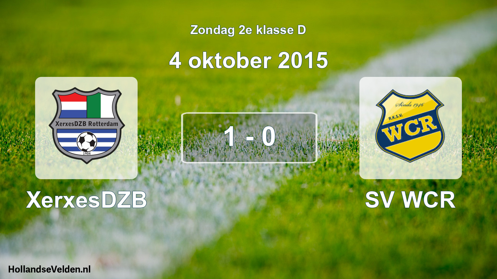 Total number of matches played: XerxesDZB - SV WCR 1 - 0 (4 October 2015)