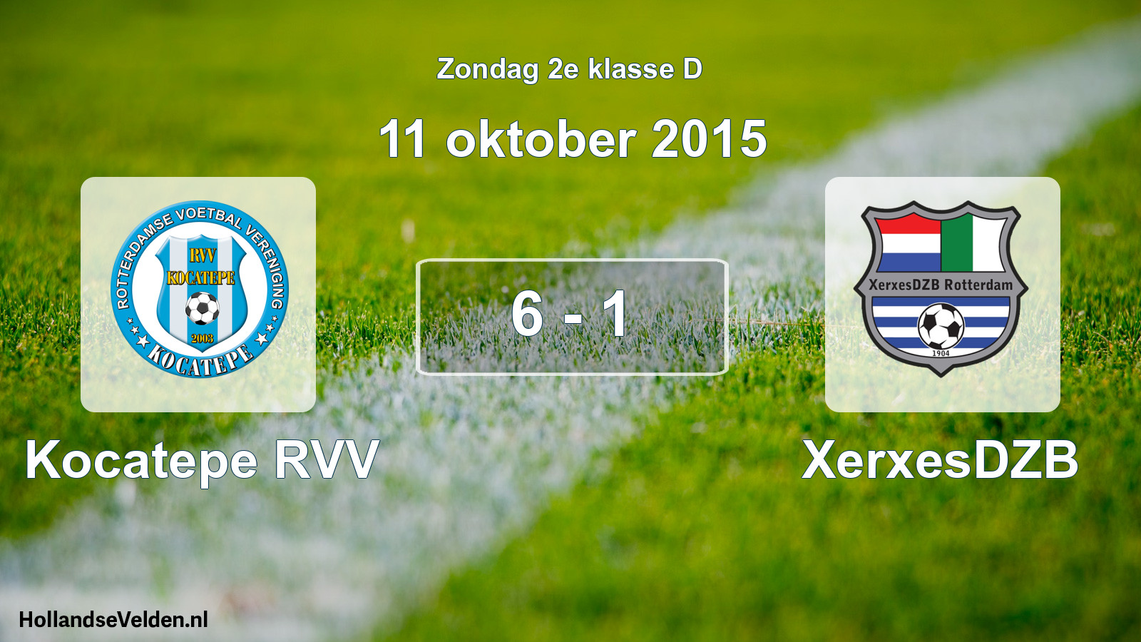 Total number of matches played: Kocatepe RVV - XerxesDZB 6 - 1 (11 October 2015)