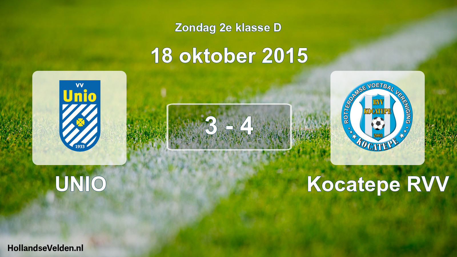 Total number of matches played: UNIO - Kocatepe RVV 3 - 4 (18 October 2015)