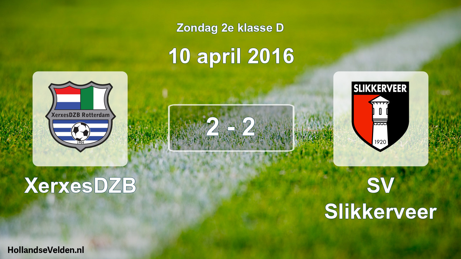 Total number of matches played: XerxesDZB - SV Slikkerveer 2 - 2 (10 April 2016)