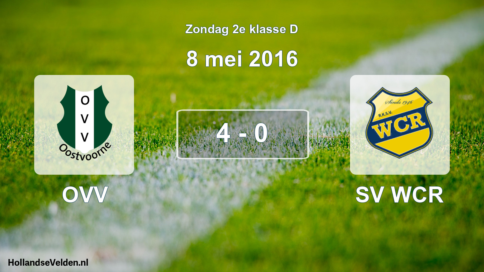 Total number of matches played: OVV - SV WCR 4 - 0 (8 May 2016)
