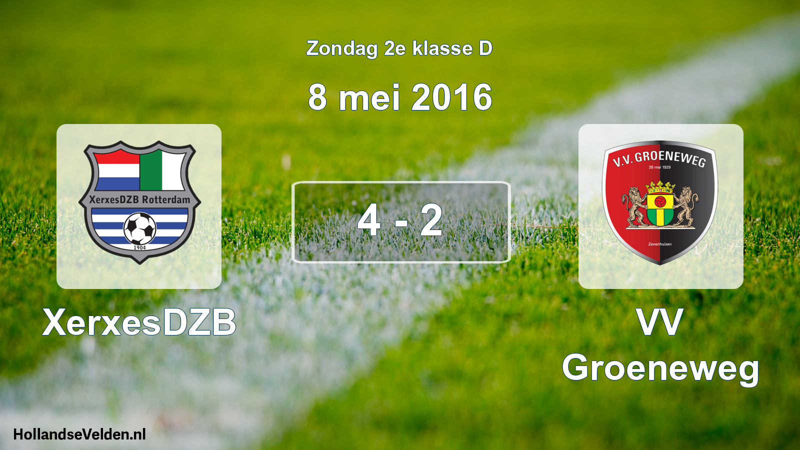Total number of matches played: XerxesDZB - VV Groeneweg 4 - 2 (8 May 2016)