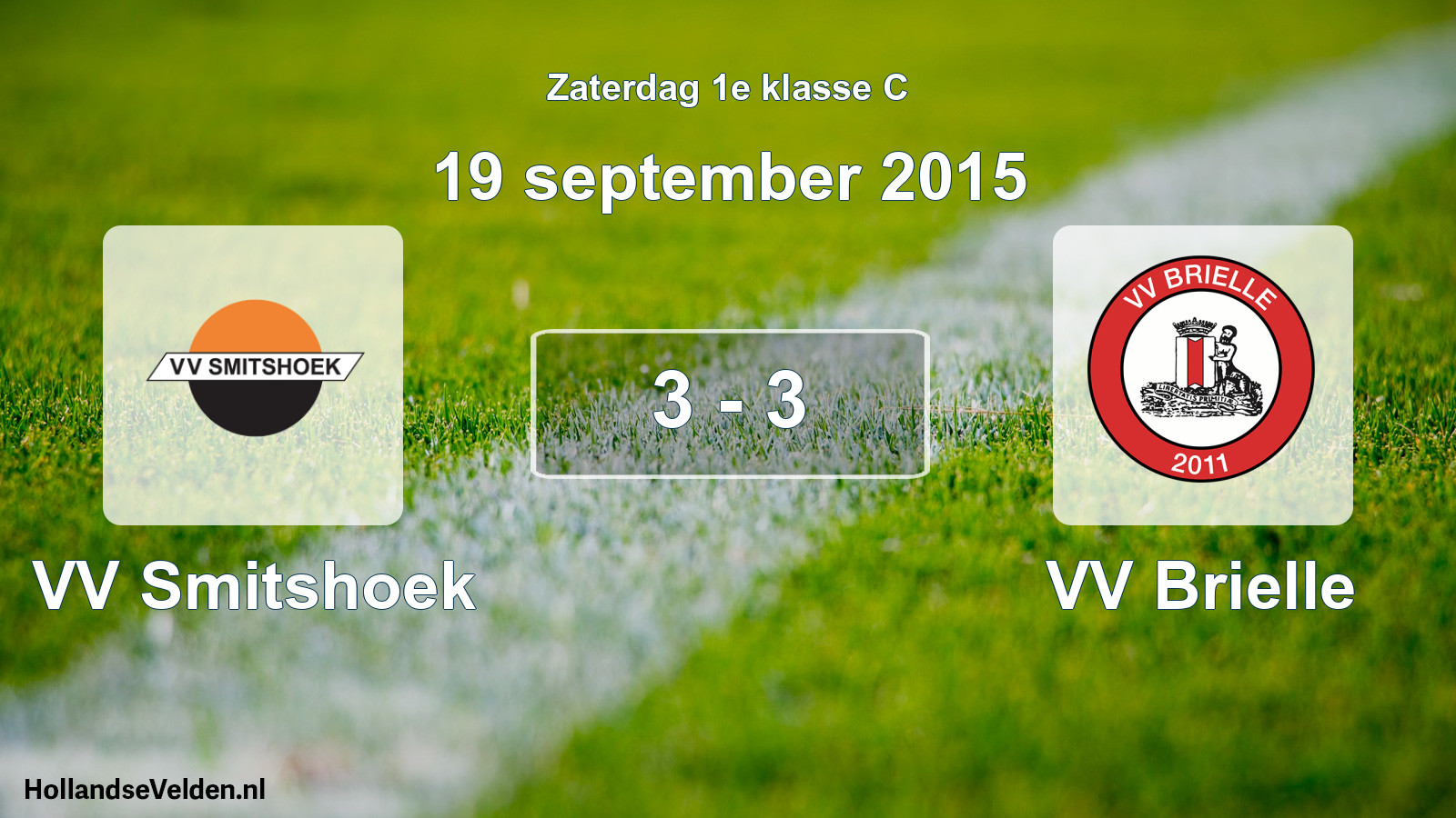 Total number of matches played: VV Smitshoek - VV Brielle 3 - 3 (19 September 2015)