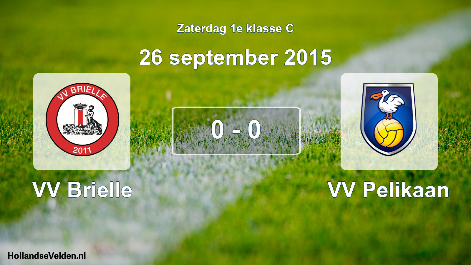 Total number of matches played: VV Brielle - VV Pelikaan 0 - 0 (26 September 2015)