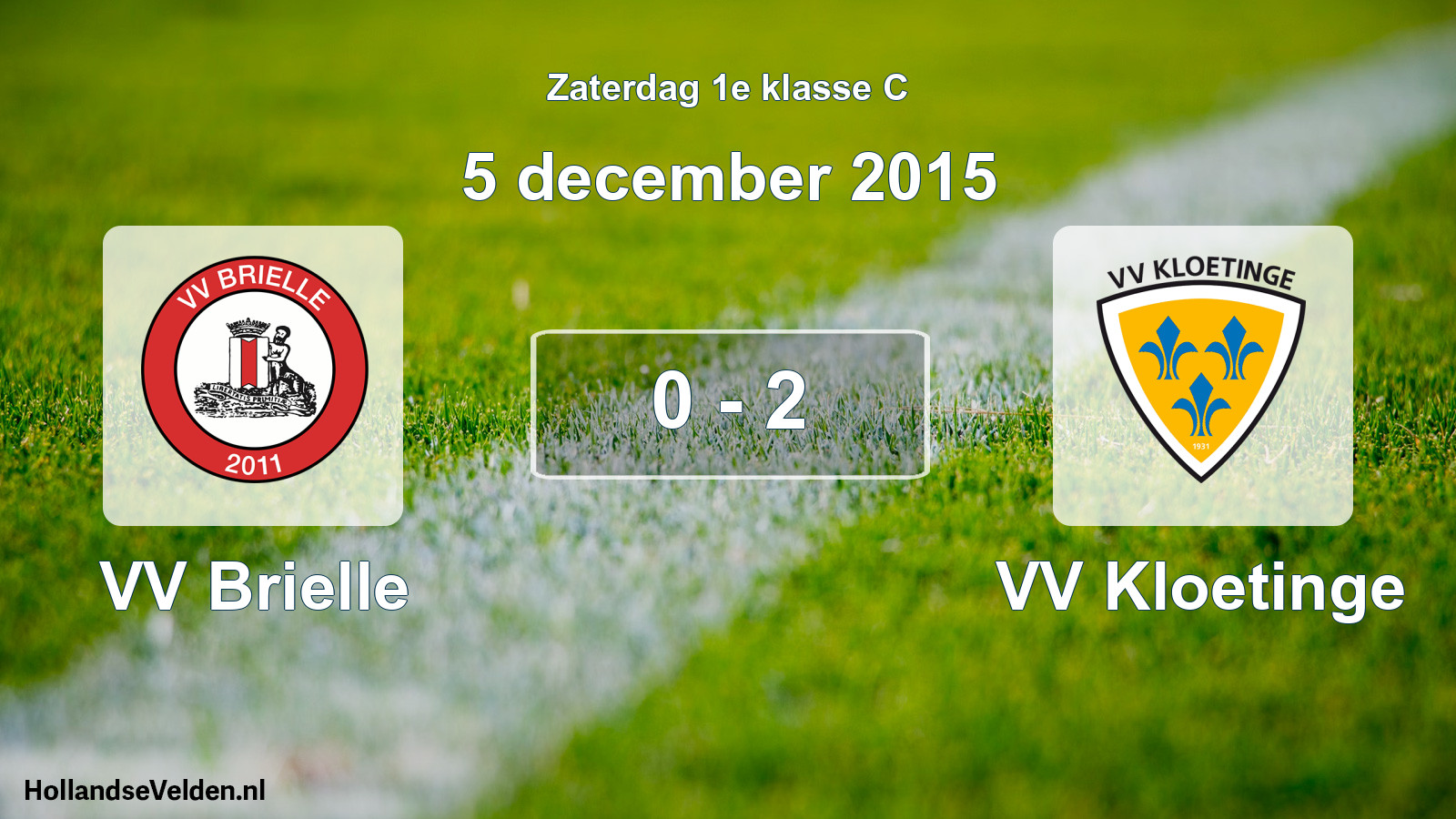Total number of matches played: VV Brielle - VV Kloetinge 0 - 2 (5 December 2015)