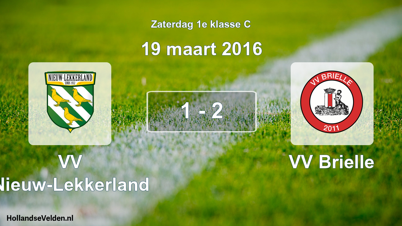 Total number of matches played: VV Nieuw-Lekkerland - VV Brielle 1 - 2 (19 March 2016)