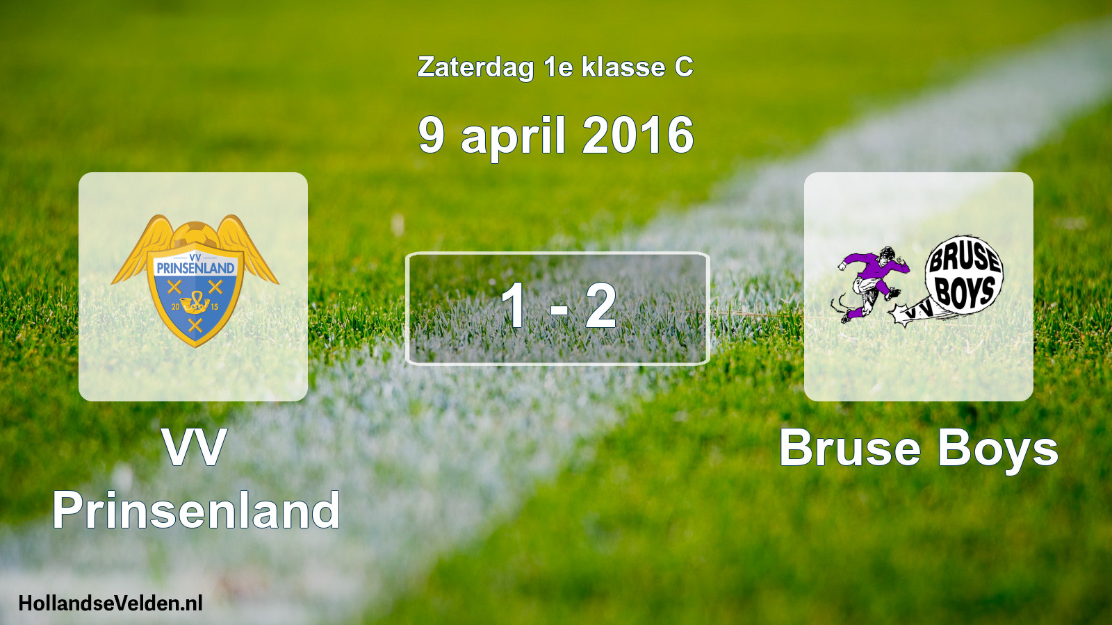 Total number of matches played: VV Prinsenland - Bruse Boys 1 - 2 (9 April 2016)