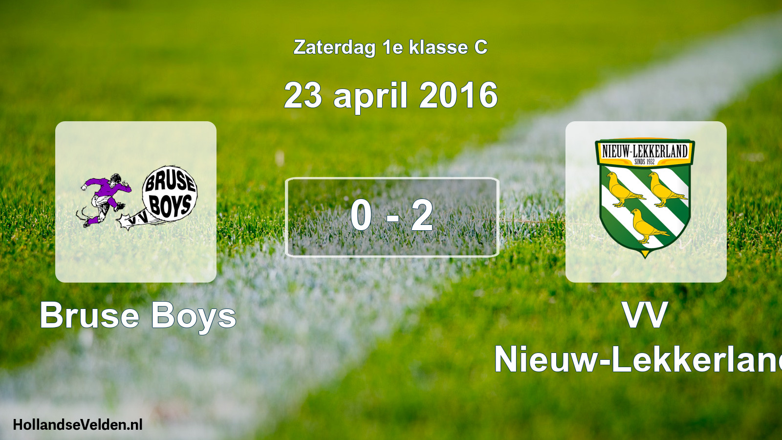 Total number of matches played: Bruse Boys - VV Nieuw-Lekkerland 0 - 2 (23 April 2016)