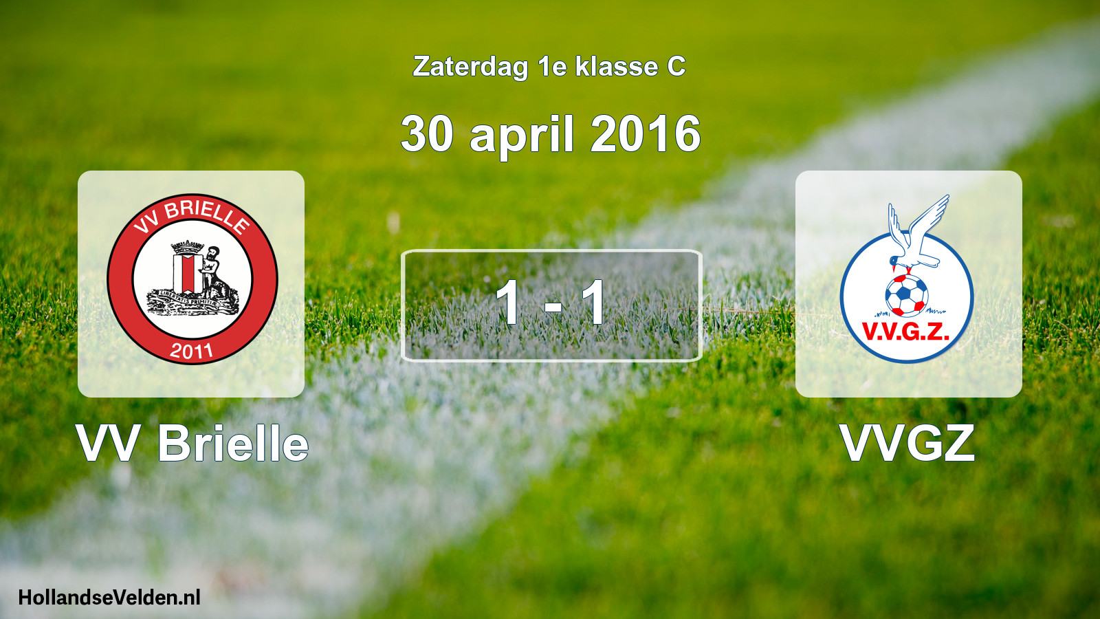 Total number of matches played: VV Brielle - VVGZ 1 - 1 (30 April 2016)