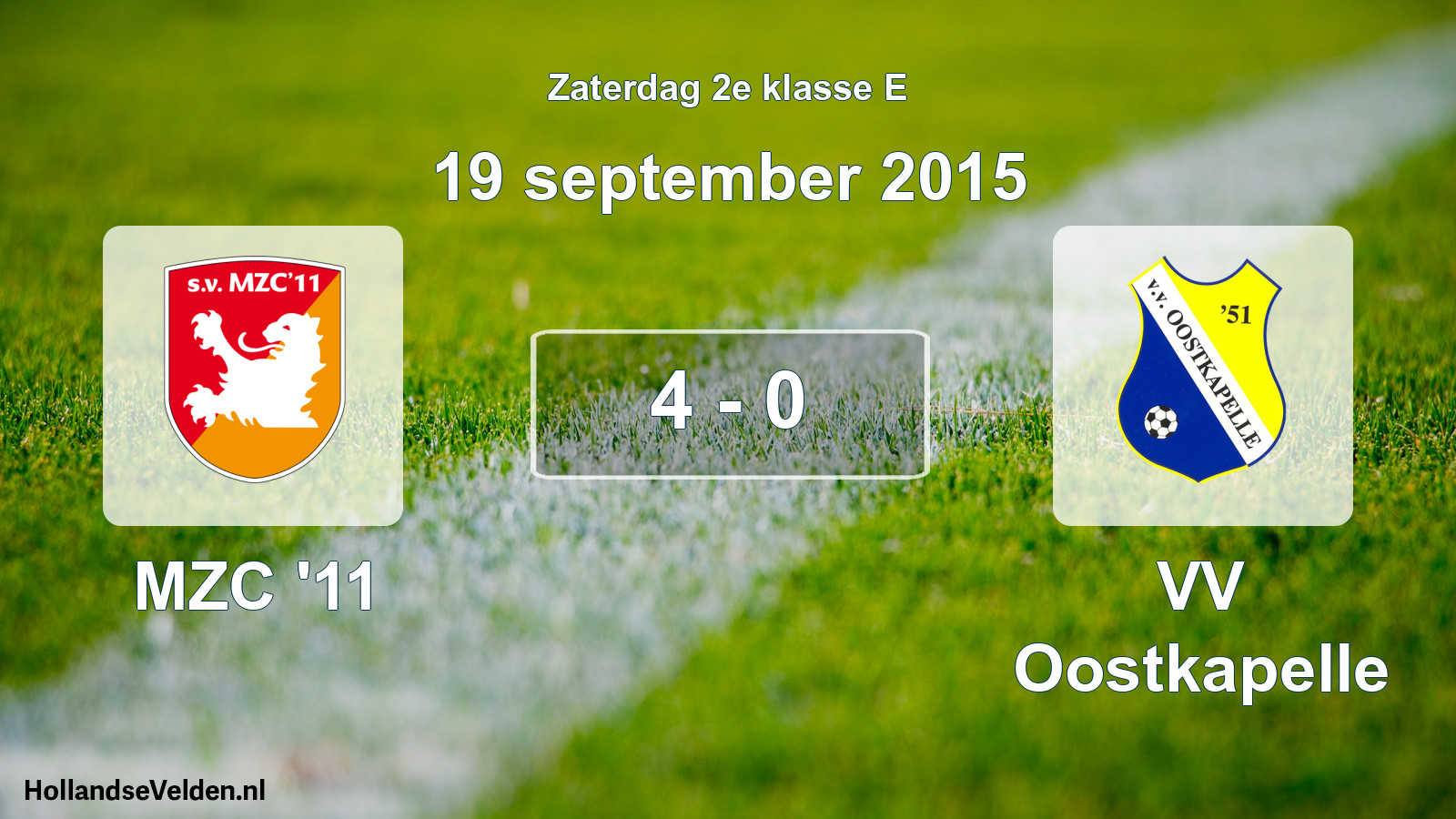 Total number of matches played: MZC '11 - VV Oostkapelle 4 - 0 (19 September 2015)