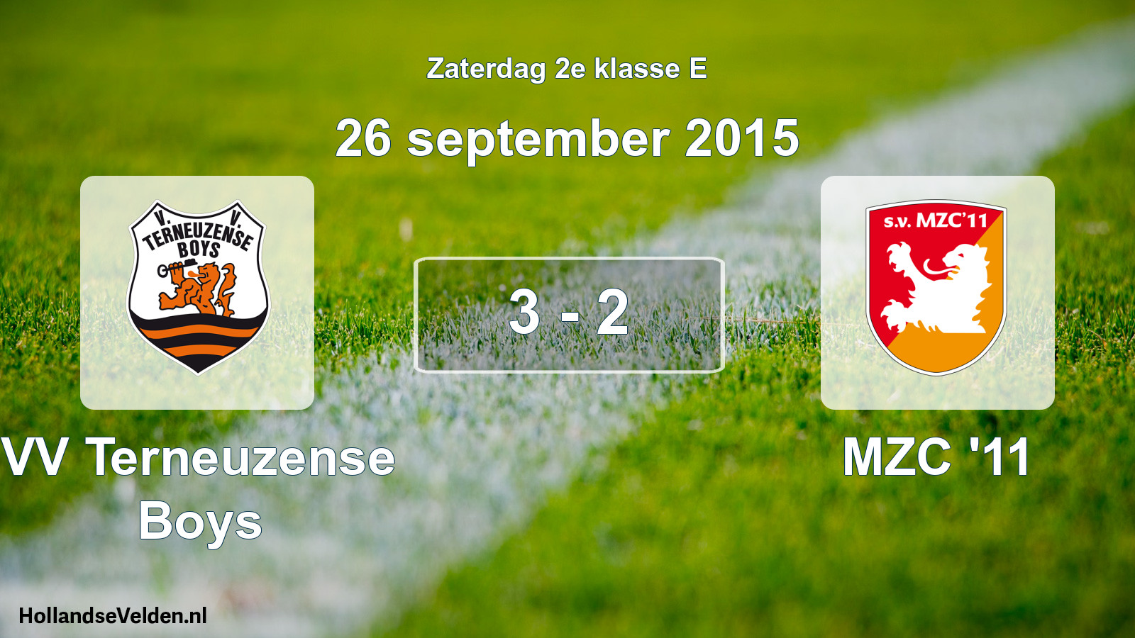 Total number of matches played: VV Terneuzense Boys - MZC '11 3 - 2 (26 September 2015)
