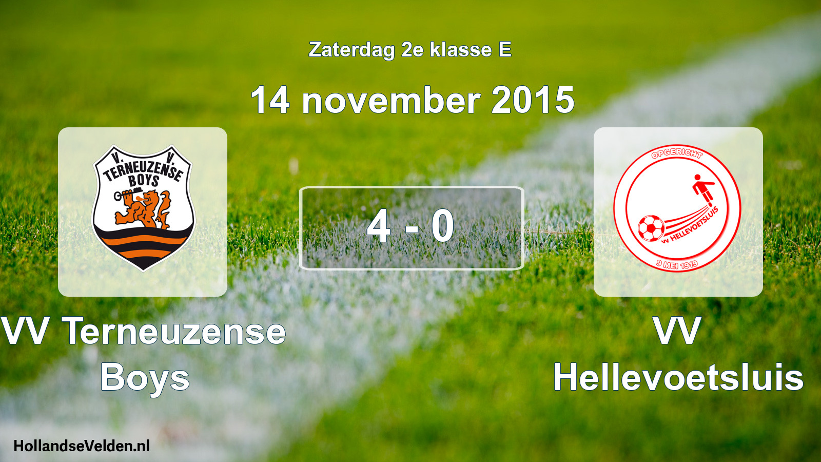 Total number of matches played: VV Terneuzense Boys - VV Hellevoetsluis 4 - 0 (14 November 2015)