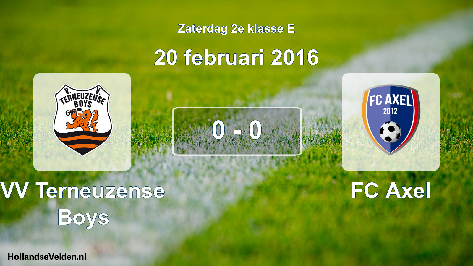 Total number of matches played: VV Terneuzense Boys - FC Axel 0 - 0 (20 February 2016)