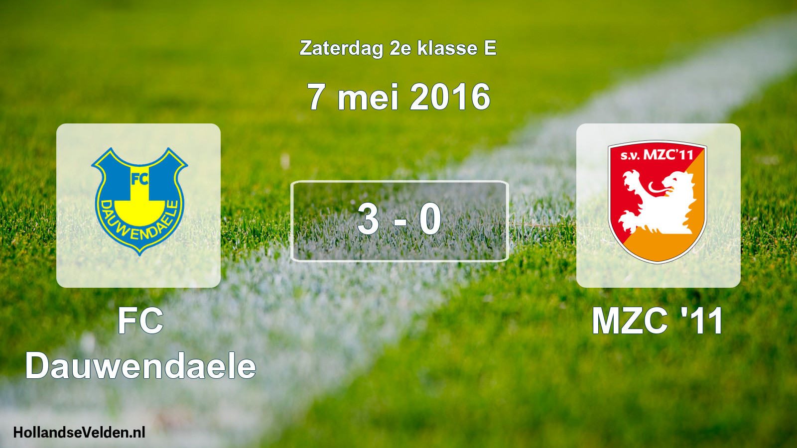 Total number of matches played: FC Dauwendaele - MZC '11 3 - 0 (7 May 2016)
